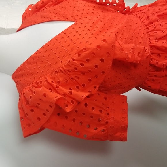 J. Crew eyelet ruffle wrap top - Picture 7 of 10